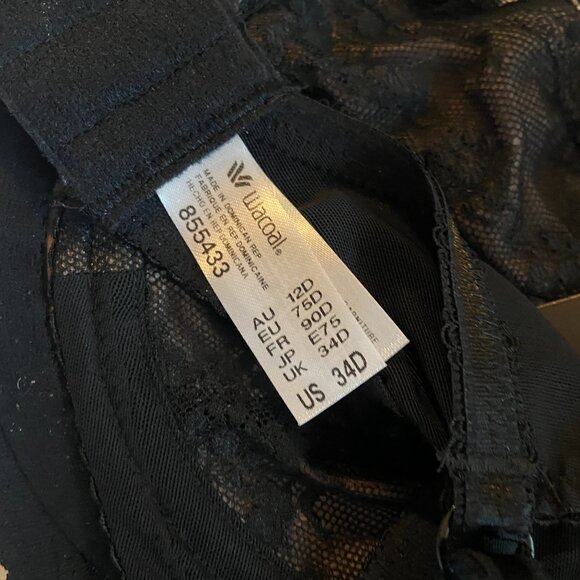 **Wacoal** Lifted in Luxury Full Figure Lace Unlined Underwire Bra 34D NWT - Picture 5 of 6